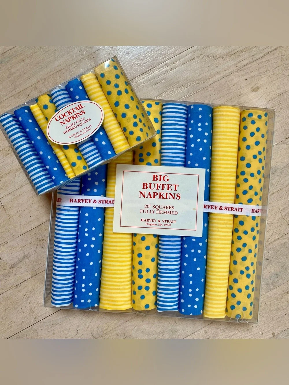 Vintage Harvey & Strait Cloth Napkin Set 16pc - 8 Dinner and 8 Cocktail